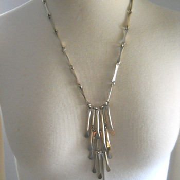 Mexican Sterling Modernist Eagle 2 Necklace - Fine Jewelry