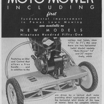 1950 Moto-Mower Advertisements