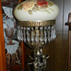 BRASS CHERUB DOUBLE BURNER OIL LAMP