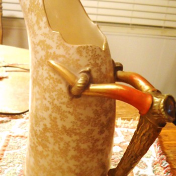 1887 Royal Worcester England Pitcher  "TUSK ICE JUG" were 7 different sizes!