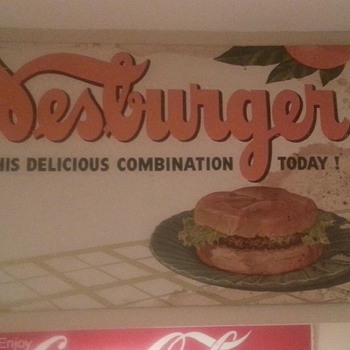 Nesbitts Nesburger cardboard sign - Signs