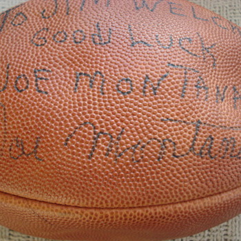 Help ~ Unusual Early Joe Montana Signed Football