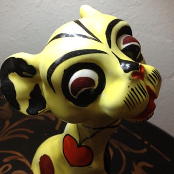 Czechoslovakia hand painted dog - Animals