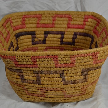Block Design Native American Basket - Unknown Origin