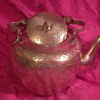 Copper Teapot with traditional Chinese floral design, only mark is CHINA on bottom of pot