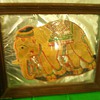 very old...portrait of elelphant made out of elephant skin