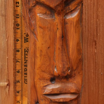 Vintage carved Tiki head or whatever... - Folk Art
