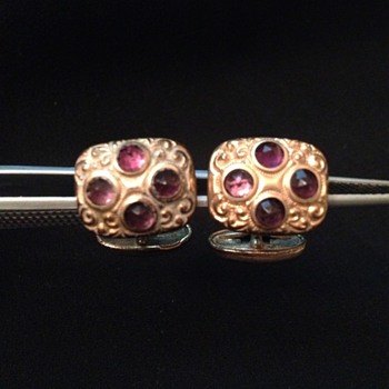Victorian Amethyst Cufflinks Marked H.A. & CO. - Accessories