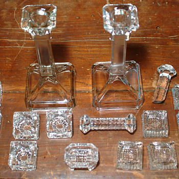 Glass candlestick and others - Glassware