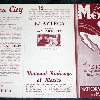 fastest to mexico city el azteca through pullman service via el paso national railways of mexico