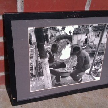 Black and White Photograph with Signature and Title
