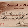 Chicago & Lake Superior Railroad - 1902 Annual Pass