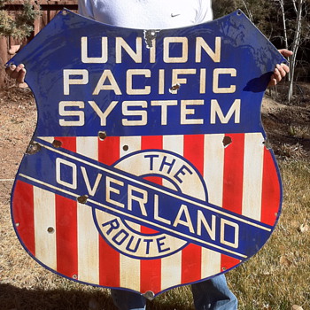 Union Pacific Overland Route Railroad Sign