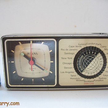 How cool is this?...Vintage Bulova Quartz Miniature World Time Alarm Clock - Clocks