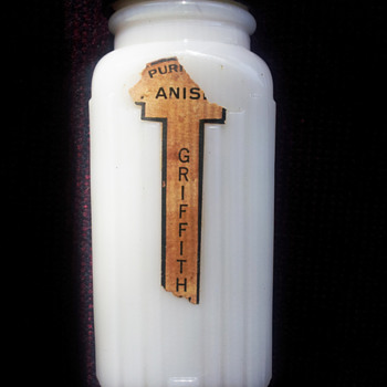 Handblown Milk Glass Medicine Bottle and Cap - Glassware