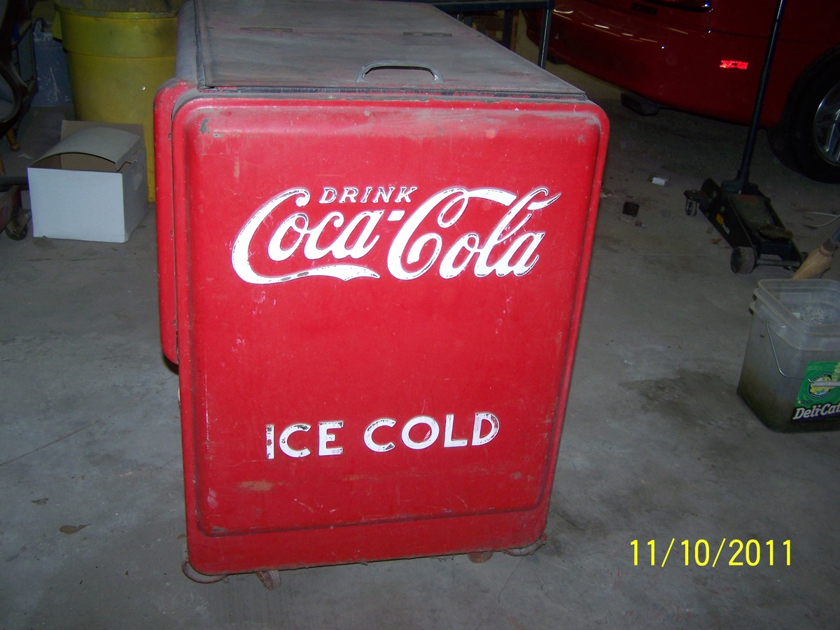 Early Coca Cola refrigerated drink box Collectors Weekly