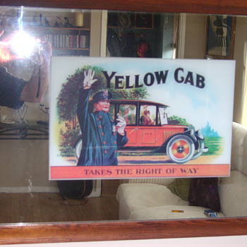 Yellow cab Advertising Mirror - Advertising