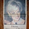 Newspaper of Princess Diana