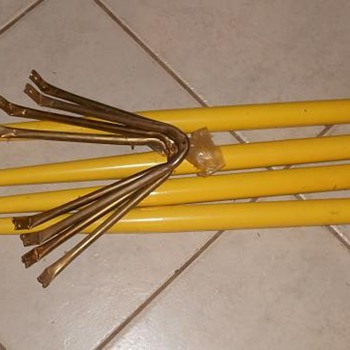 Bright Banana Yellow Chromcraft Table Legs - Furniture