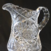 American Brilliant Cut Glass Pitcher Hobstar pattern