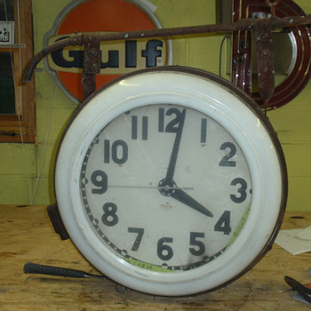 1940 double-sided cleveland clock