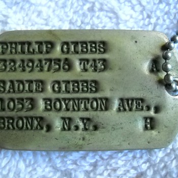 Dad's WWII Dog Tags & Mom's Citizenship & Air Raid Protection Booklets - Military and Wartime