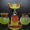 Hobbs Brockunier Rubina Verde Dewdrop Grouping