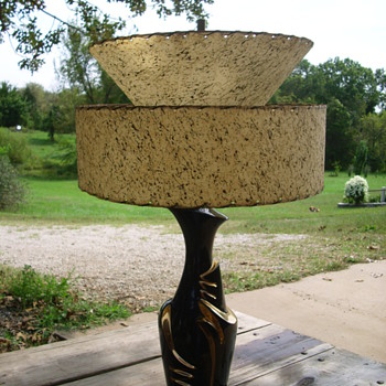 lamp with fiberglass double shade