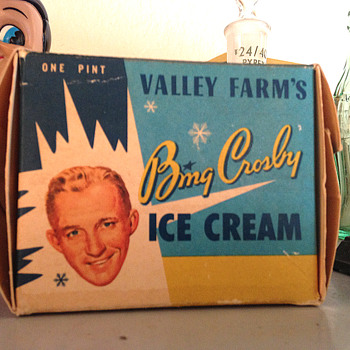 Bing Crosby Ice Cream box - Advertising