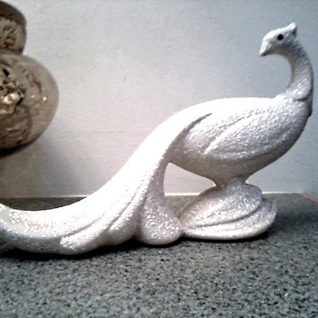 Mid-Century Tan and White Speckled Glaze Pheasant Figure / Circa 1950's -1960's - Mid Century Modern