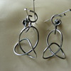 Unsigned 50's Modernist Sterling Earrings