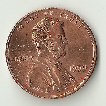 1999 lincoln error dual denomination reverse on obverse and obverse on reverse