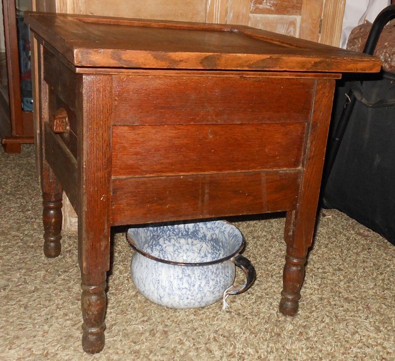 Antique Oak Commode Chair/Table Collectors Weekly