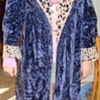 Crushed Blue Velvet Opera Coat