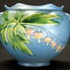 Vintage Art Deco Era Roseville Pottery 651-3 Blue BLEEDING HEART Jardiniere Vase Planter 