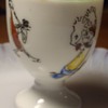 Popeye egg cup signed Japan.