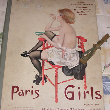 Paris Girls 16 Water Color Drawings/Prints Leo Fontan +