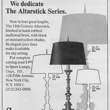 1968 - Speer Lamps Advertisement