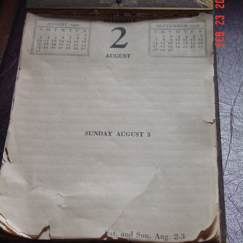 1930 Desk Calendar