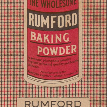 1922 - Rumford Baking Powder Advertisement - Advertising