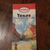 1950 Humble Road Map of Texas with Pictorial Guide