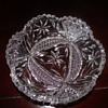 two piece of cut glass