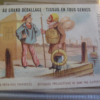trade cards printed around 1870   - Advertising