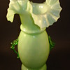 Bohemian Czechoslovakia Ruffled Vase