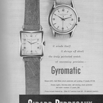1951 - Girard-Perregaux Watches Advertisement