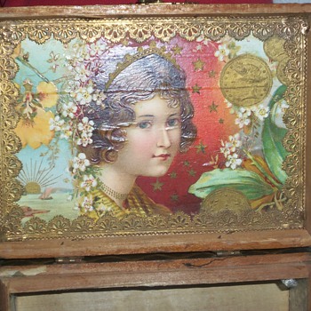 HANDCARVED ST NICK CIGAR BOX THEO MUELLER MN
