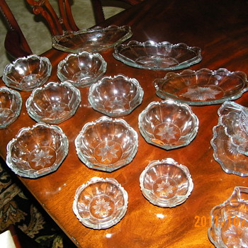 Very old Pressed Glass Bowls/Dishes - Glassware