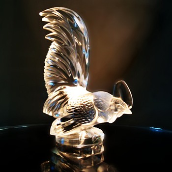Lalique "Le Coq" crystal automobile mascot