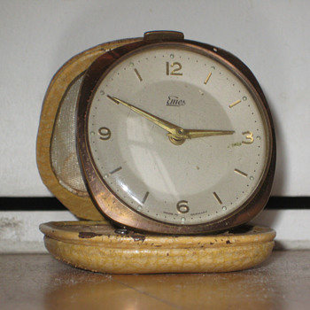Antique 1950's German Emes travel alarm clock.