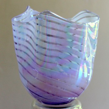 Ribbon Vase by Hineri Japan - Art Glass
